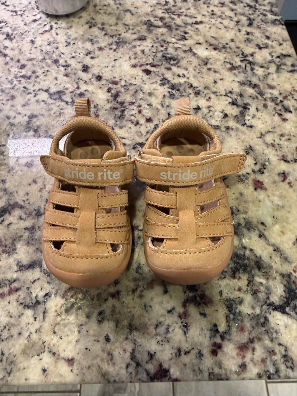 Stride Rite Tan Baby Walker Sandals